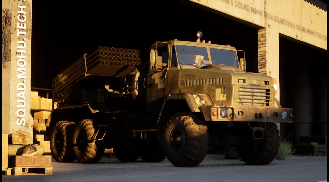 Technics KrAZ-6322 BM-21 Grad (AFU)